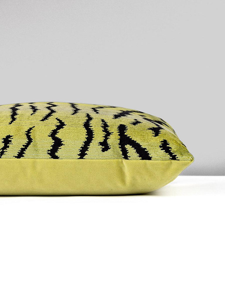 Scalamandre Tigre/Velvet Greens & Black / Chartreuse Pillow