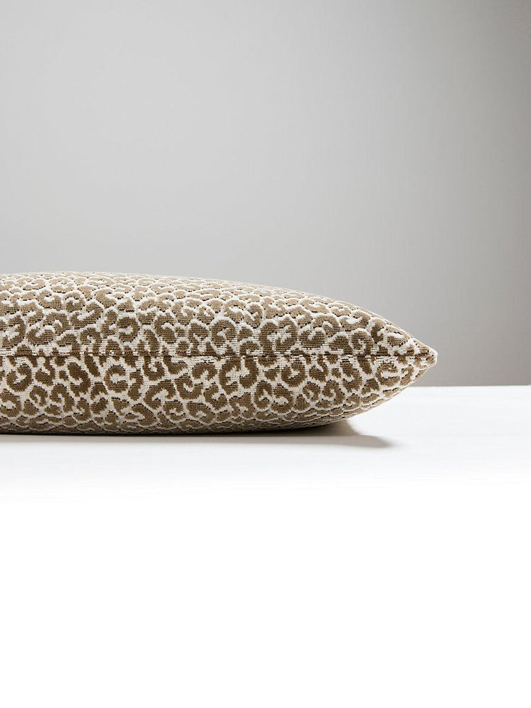 Scalamandre Panthera Velvet Lumbar Sable Pillow