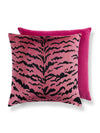 Scalamandre Tigre/Velvet 22 X 22 - Reds&Black/Fuchsia Pillow