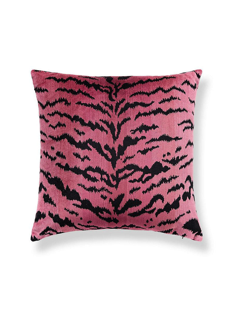 Scalamandre Tigre/Velvet Reds & Black / Fuchsia Pillow