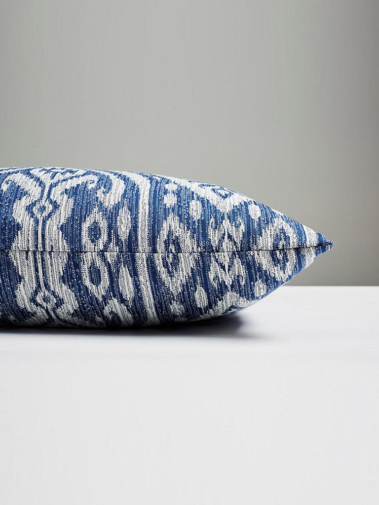 Scalamandre Borneo Ikat Outdoor Indigo Pillow