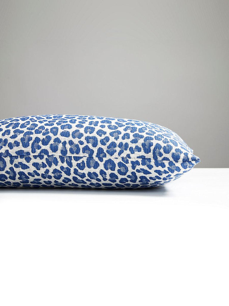 Scalamandre Backyard Bengal Outdoor Lumbar Cobalt Pillow