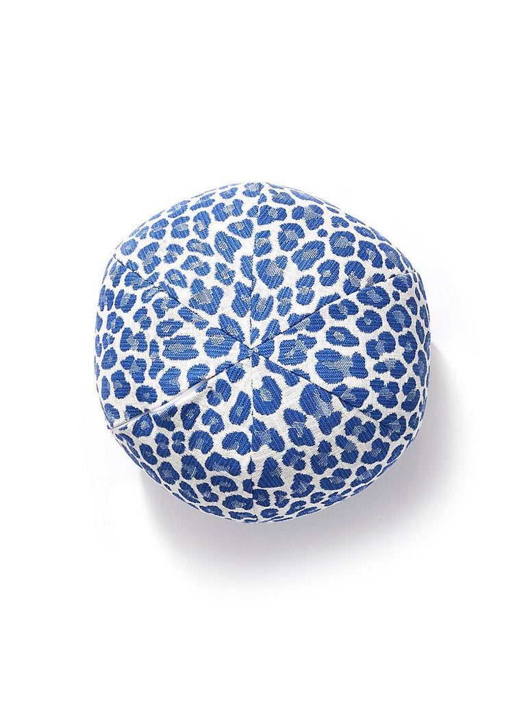 Scalamandre Backyard Bengal Outdoor Sphere Cobalt Pillow