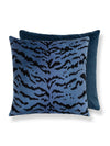 Scalamandre Tigre/Velvet 22 X 22 - Blues&Black/Indigo Pillow