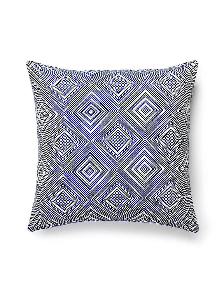 Scalamandre Antigua Weave Outdoor Indigo Pillow