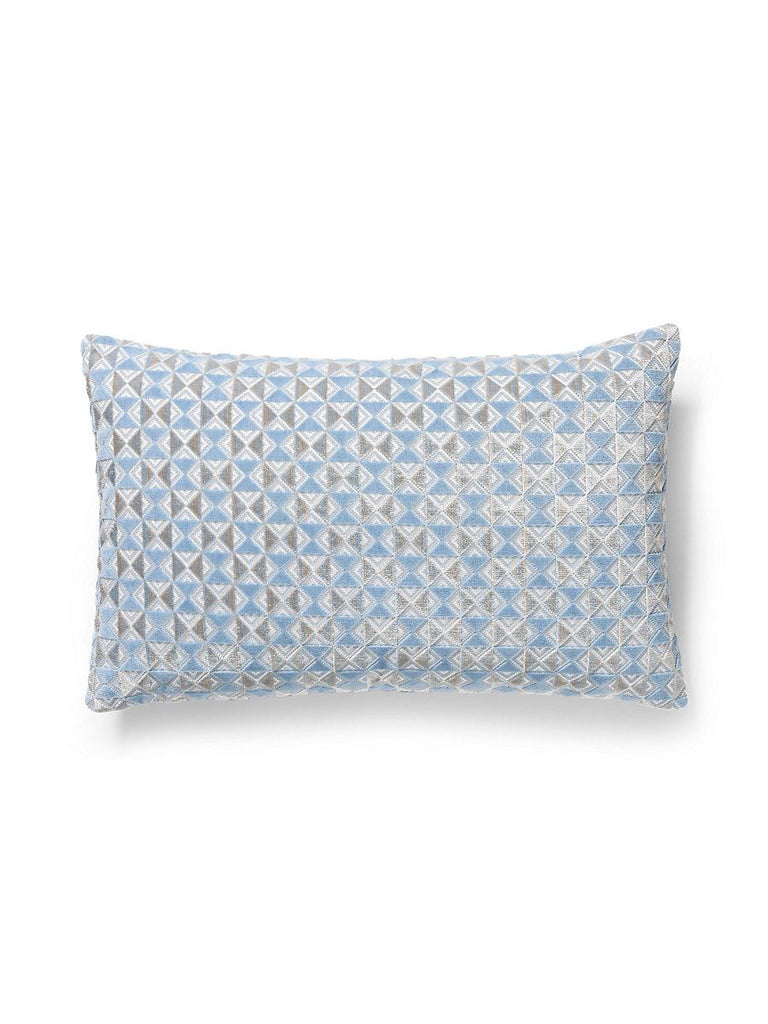 Scalamandre Parlor Velvet Lumbar - Bluebell Pillow