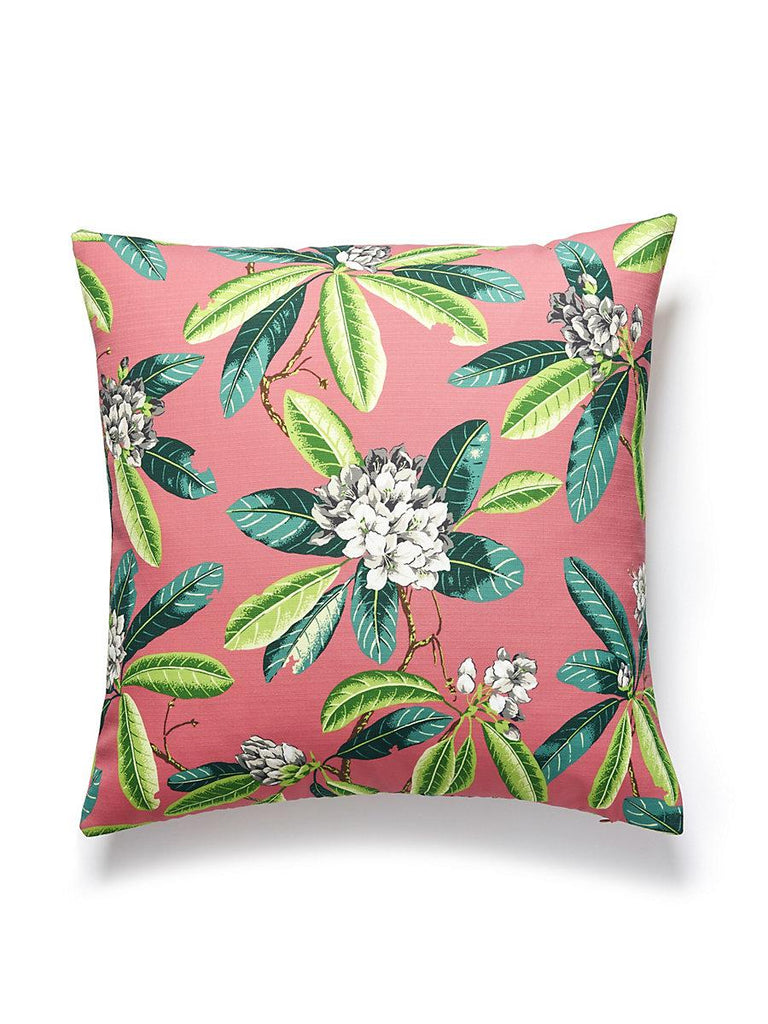 Scalamandre Rhododendron Outdoor Flamingo Pillow