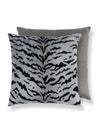 Scalamandre Tigre/Velvet Silver & Black / Grey Flannel Pillow