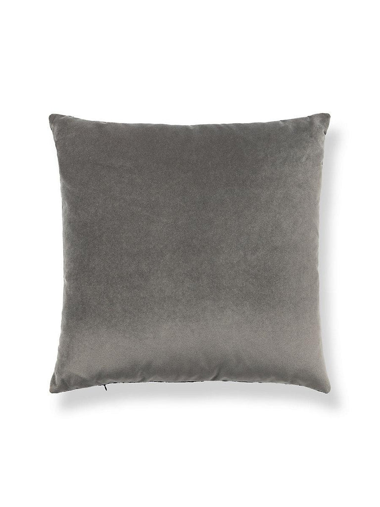 Scalamandre Tigre/Velvet Silver & Black / Grey Flannel Pillow