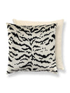 Scalamandre Tigre/Velvet 22 X 22-Off-White&Black/Oyster Pillow