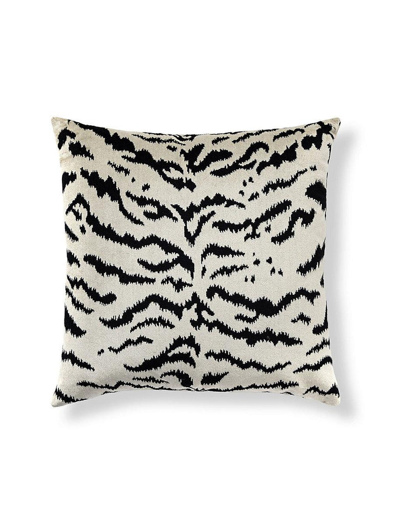 Scalamandre Tigre/Velvet Off-White & Black / Oyster Pillow