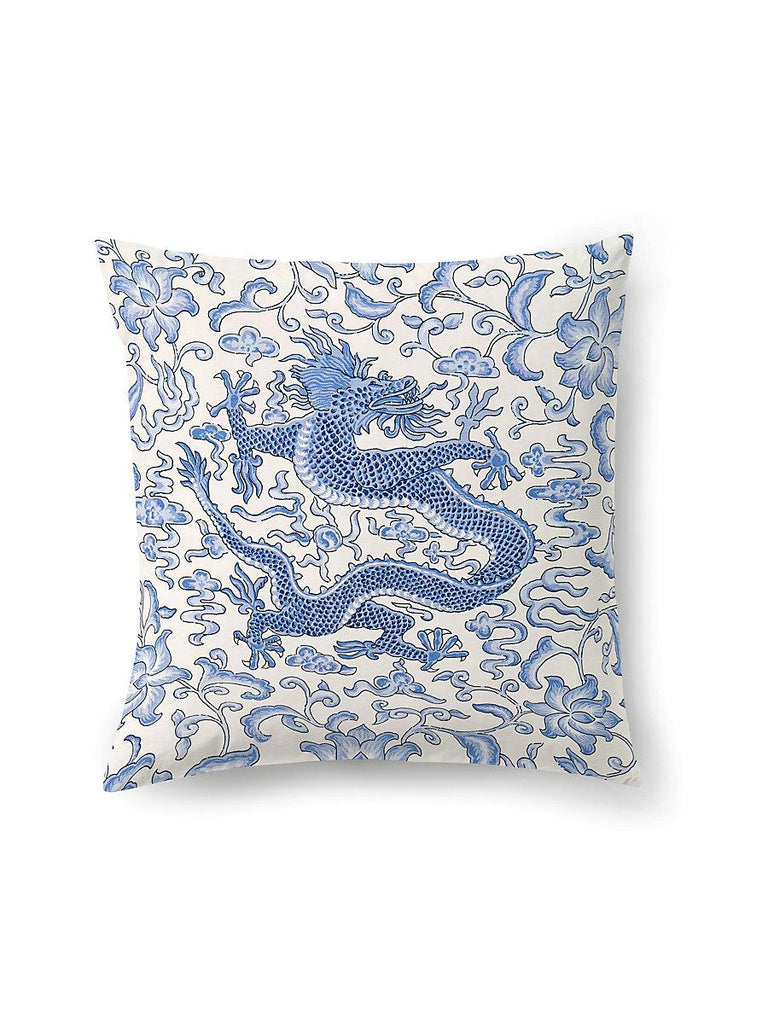 Scalamandre Chi'En Dragon Hyacinth Blue Pillow