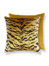 Scalamandre Tigre/Velvet 22 X 22-Ivory,Gold&Black/Gilt Pillow