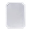 Worlds Away White Lacquer Pinched Corner Mirror