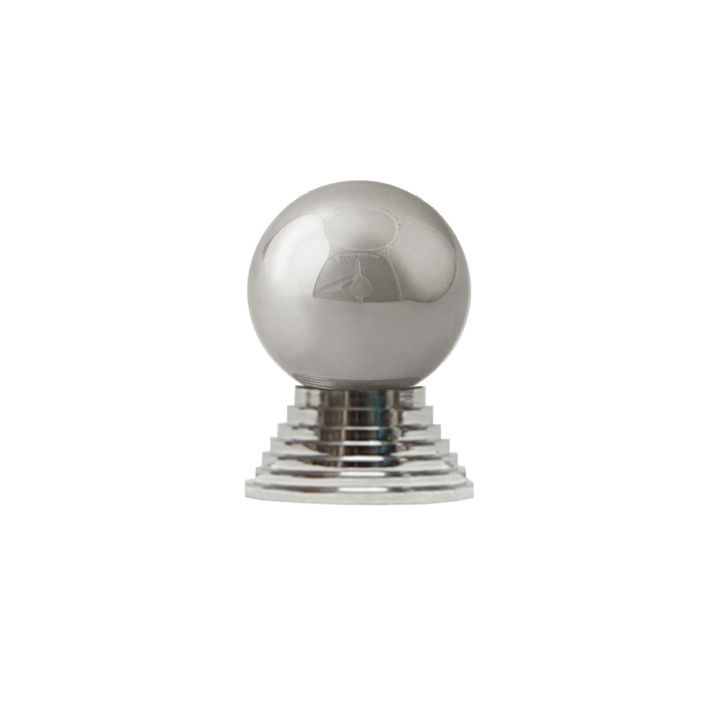 Worlds Away ROUND NICKEL KNOB W. TIERED STEM