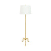 Worlds Away Three Leg Iron Floor Lamp With Ring Detail In Gold Leaf