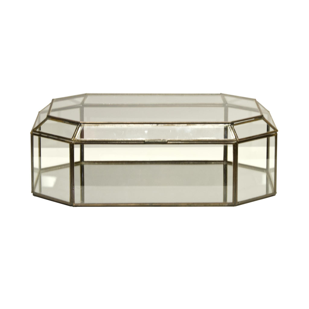 Worlds Away OCTAGONAL CLR GLASS BOX