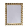 Worlds Away Scalloped Edge Frame Mirror In Gold Leaf