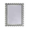 Worlds Away Scalloped Edge Frame Mirror In Silver Leaf