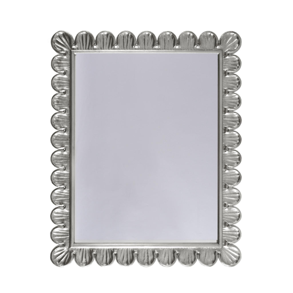 Worlds Away SCALLOPED EDGE FRAME MIRROR IN SILVER LEAF