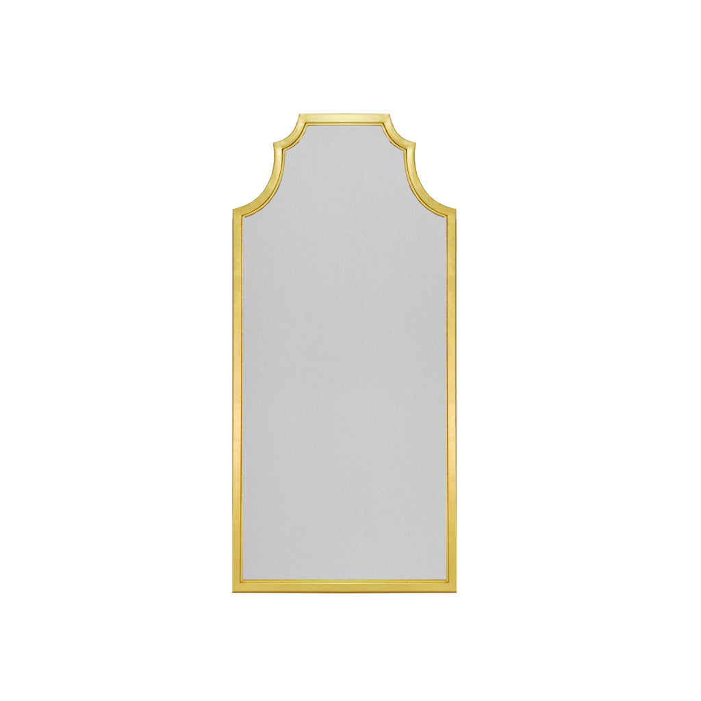 Worlds Away PAGODA STYLE FLOOR MIRROR WITH GOLD LEAF FRAME