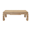 Worlds Away Ming Style Coffee Table In Woven Rattan