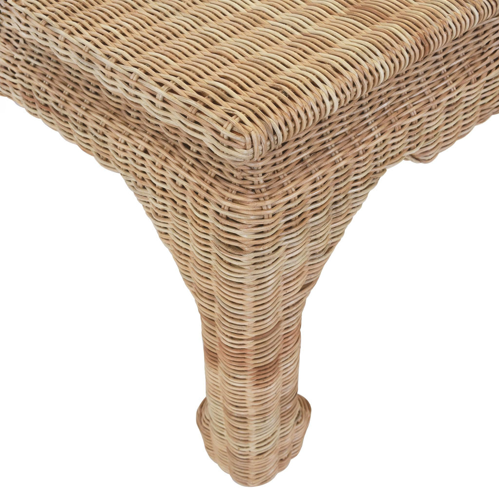 Worlds Away MING STYLE COFFEE TABLE IN WOVEN RATTAN