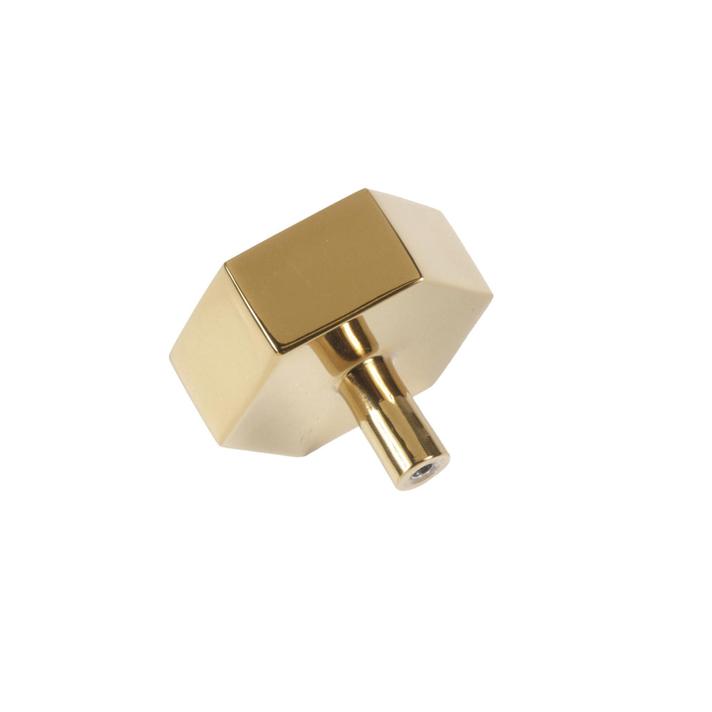 Worlds Away HEXAGON SHAPED PULL IN BRASS FINISH