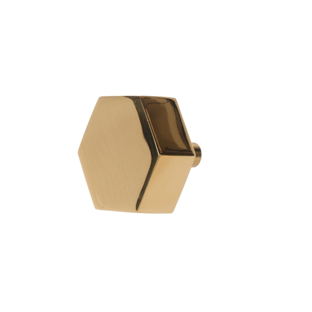 Worlds Away HEXAGON SHAPED PULL IN BRASS FINISH