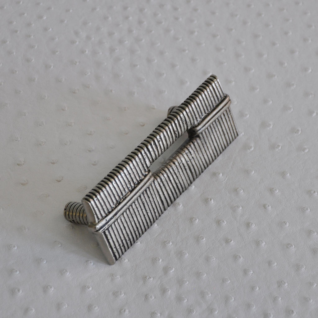 Worlds Away WRAPPED METAL RECTANGLE KNOB IN ANTIQUE NICKEL