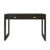 Worlds Away Two Drawer Desk With Fluted Detail In Dark Espresso Oak