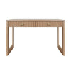 Worlds Away Two Drawer Desk With Fluted Detail In Natural Oak