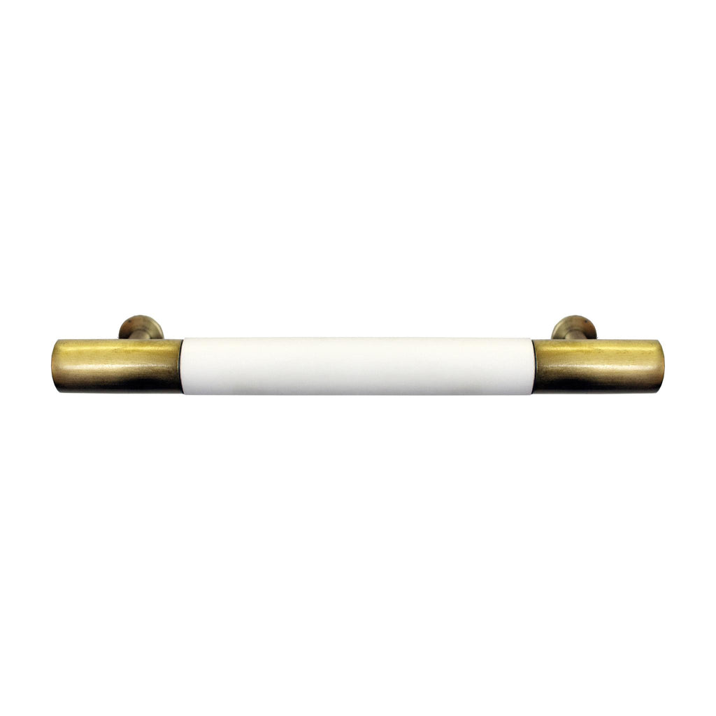 Worlds Away LONG HANDLE IN WHITE LACQUER AND ANTIQUE BRASS_x000D_