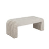 Worlds Away Horizontal Channeled Bench In Taupe Textured Chenille