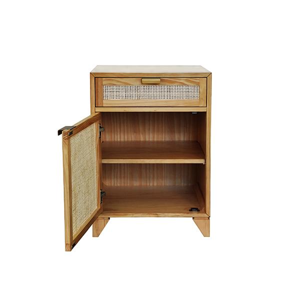 Worlds Away PINE WOOD CHEST W. CANE FRONT DOOR