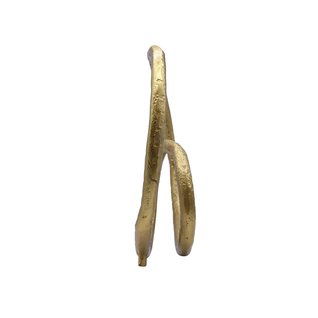 Worlds Away ROUNDED METAL LOOP SCULTPTURE IN TEXTURED BRASS