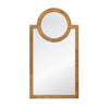 Worlds Away Rattan Wrapped Mirror With Circle Detail