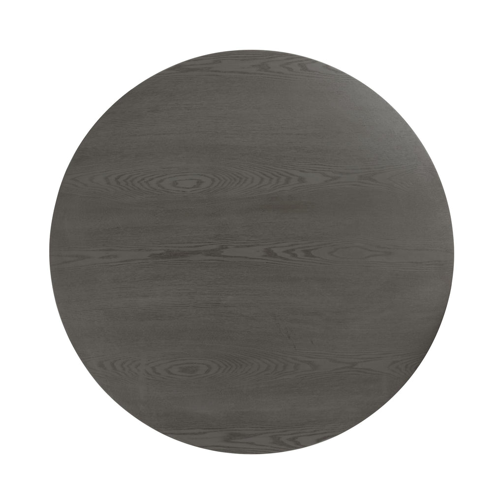 Worlds Away THICK TOP COFFEE TABLE WITH CROSS BASE IN SMOKE GREY OAK