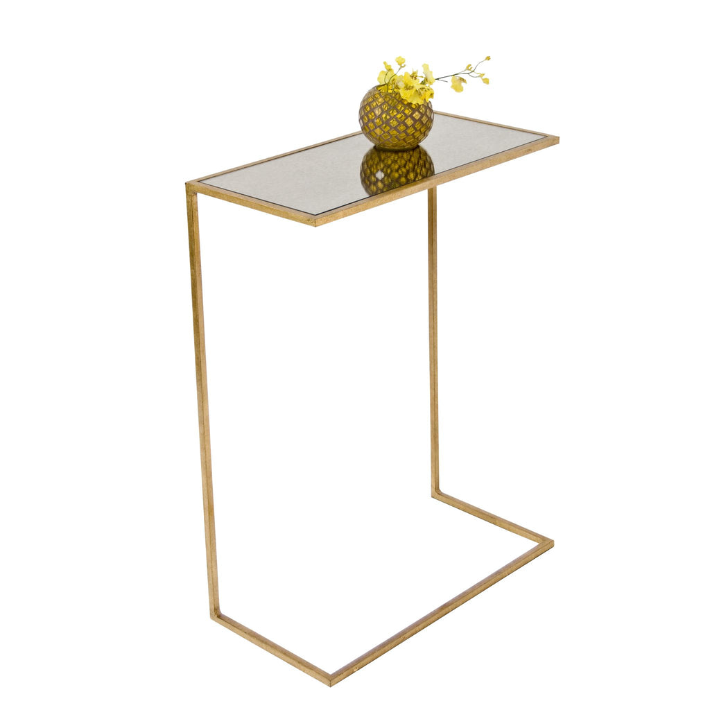 Worlds Away GOLD LF CIGAR TABLE