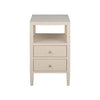 Worlds Away Two Drawer Side Table In Natural Grasscloth