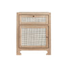 Worlds Away One Door Cabinet With Cane Door Front In Cerused Oak_X000D_