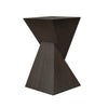 Worlds Away Sculptural Occassional Table In Dark Espresso Oak