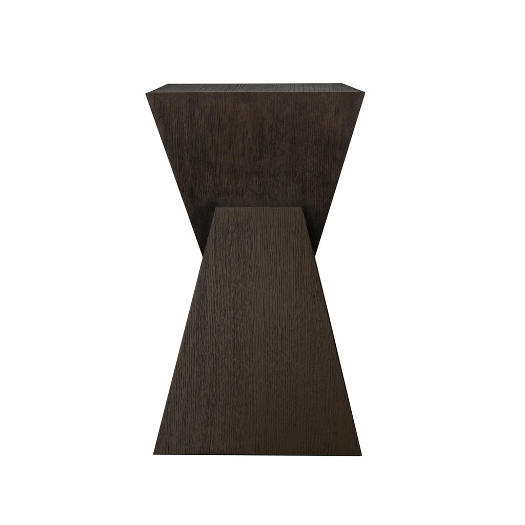 Worlds Away SCULPTURAL OCCASSIONAL TABLE IN DARK ESPRESSO OAK