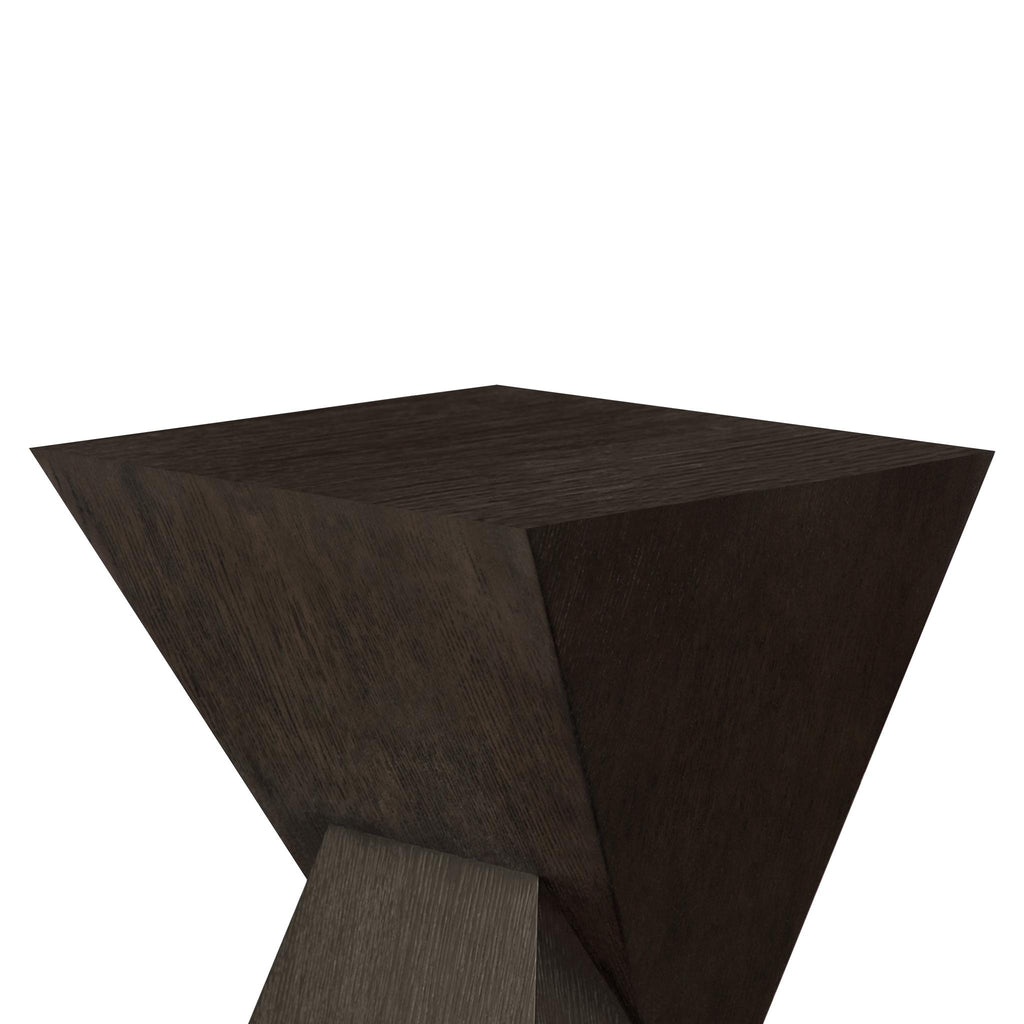 Worlds Away SCULPTURAL OCCASSIONAL TABLE IN DARK ESPRESSO OAK