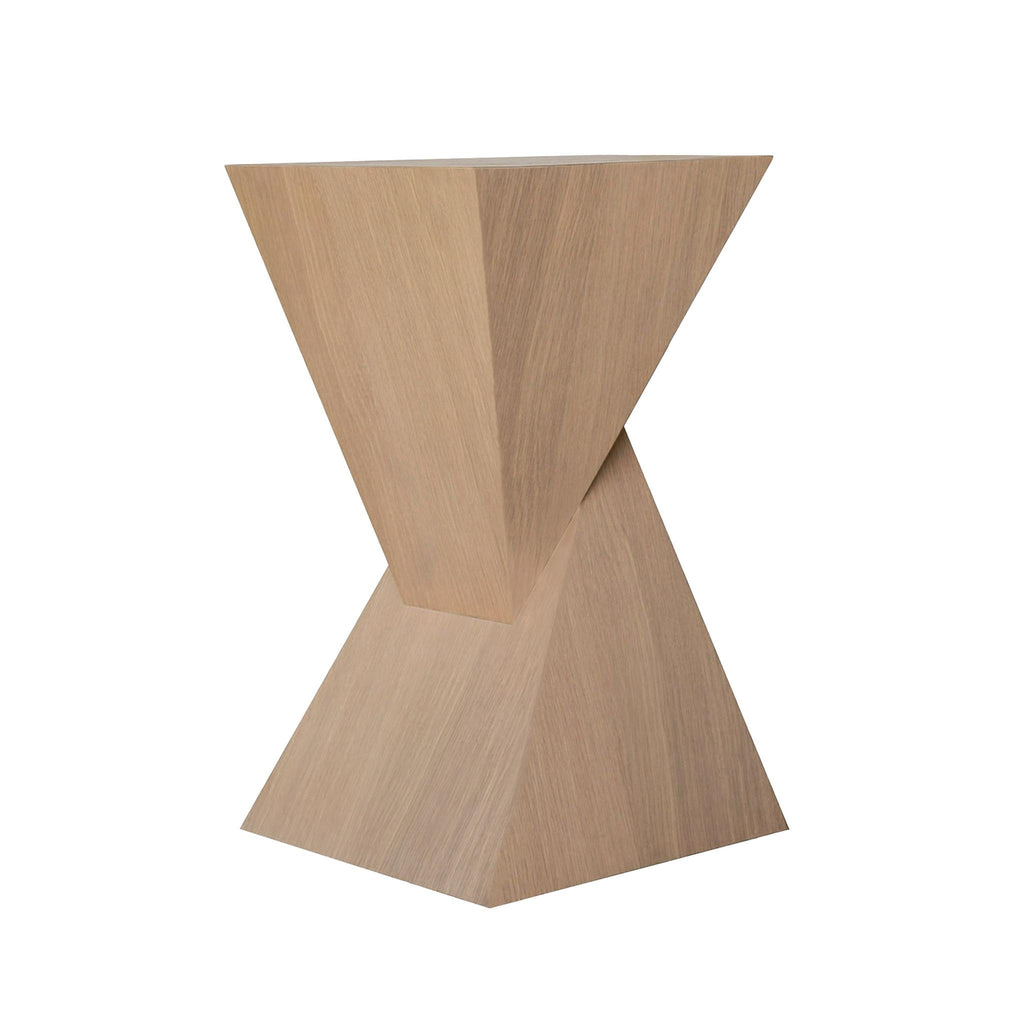 Worlds Away SCULPTURAL OCCASSIONAL TABLE IN NATURAL OAK