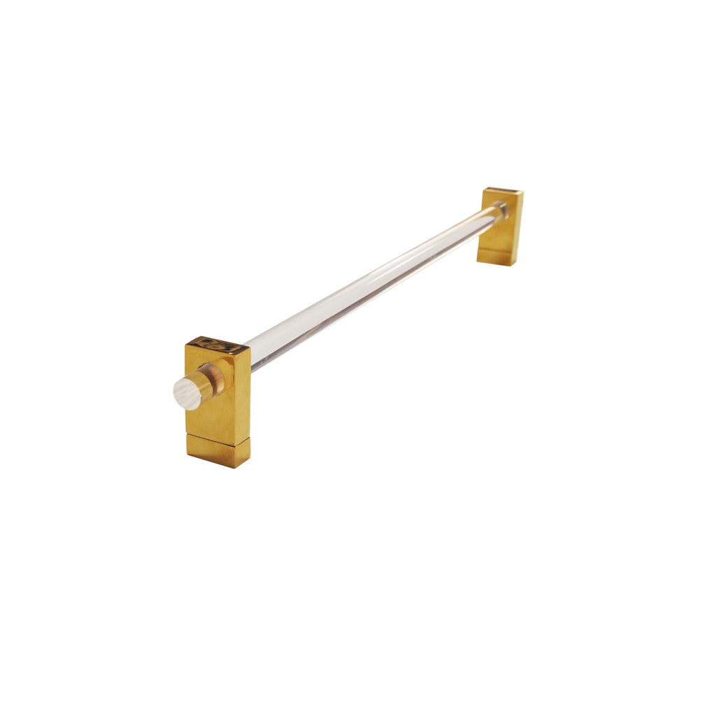 Worlds Away ACRYLIC AND BRASS MINIMAL TOWEL BAR