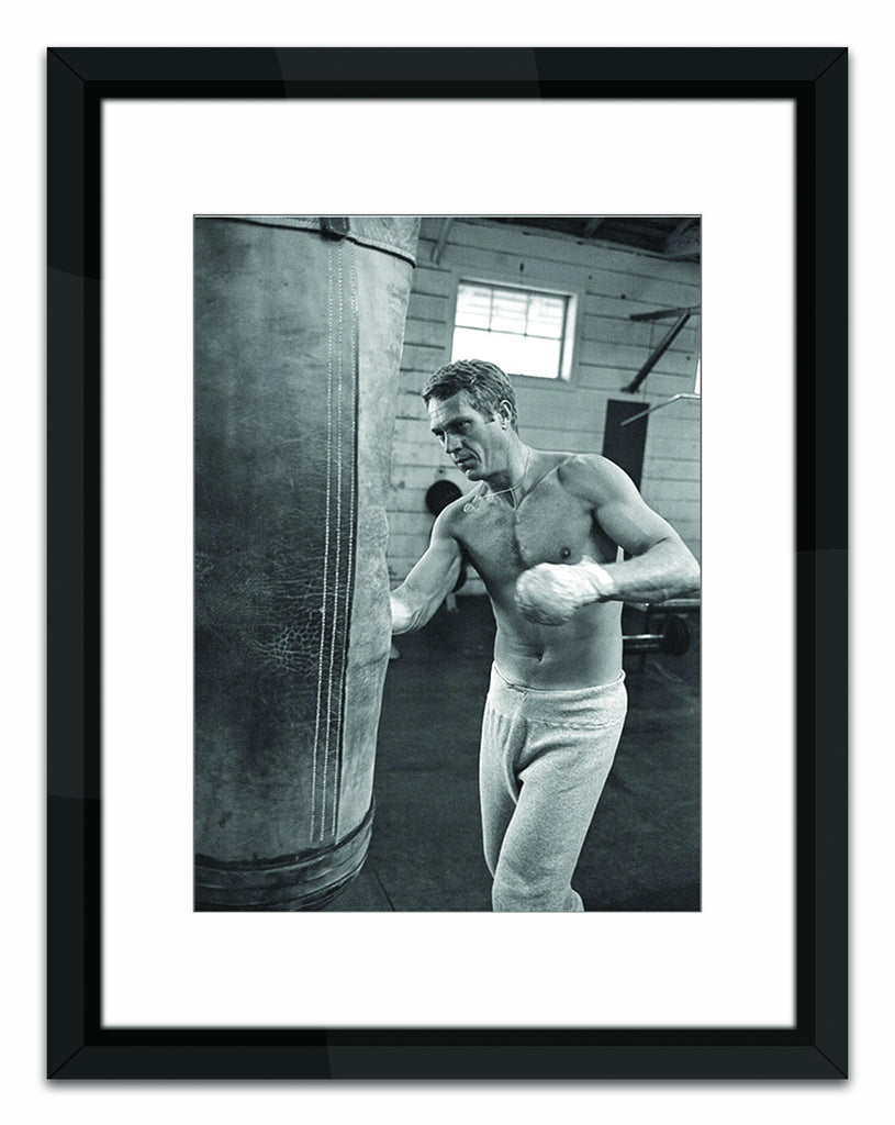 Worlds Away STEVE MCQUEEN BOXING - BLACK LACQUER FRAME