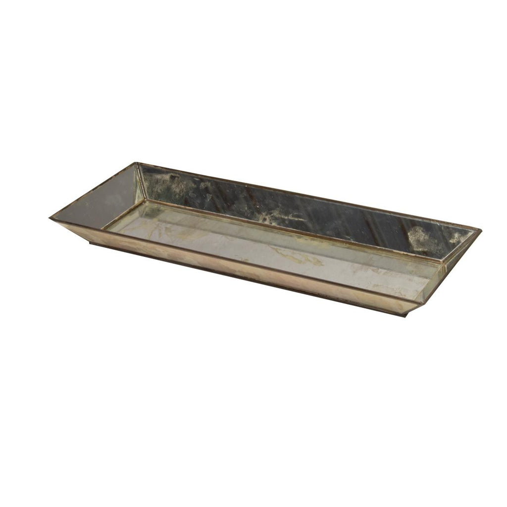 Worlds Away RECT ANT MIRROR TRAY