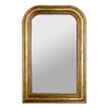 Worlds Away Hand Carved Gold Leaf Curved Top Rect Mirror