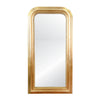 Worlds Away Gold Leaf Wood Floor Mirror With Curved Edges